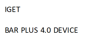 IGET BAR PLUS 4.0 DEVICE
