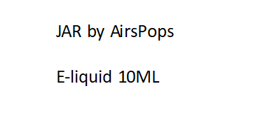 JAR by AirsPops E-liquid 10ML