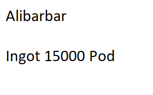 Alibarbar Ingot 15000 Pod