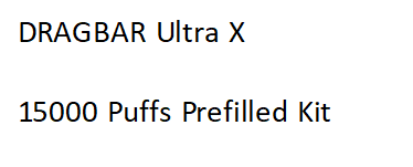 DRAGBAR Ultra X 15000 Puffs Prefilled Kit