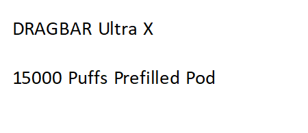 DRAGBAR Ultra X 15000 Puffs Prefilled Pod